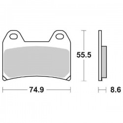 SET PASTIGLIE FRENO ANTERIORI CERAMICA SBS 706 HF APRILIA RS 250 1998-2002