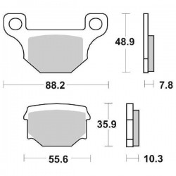 SET PASTIGLIE FRENO POSTERIORI CERAMICA SBS 585 HF APRILIA RS4 125 2011-2016