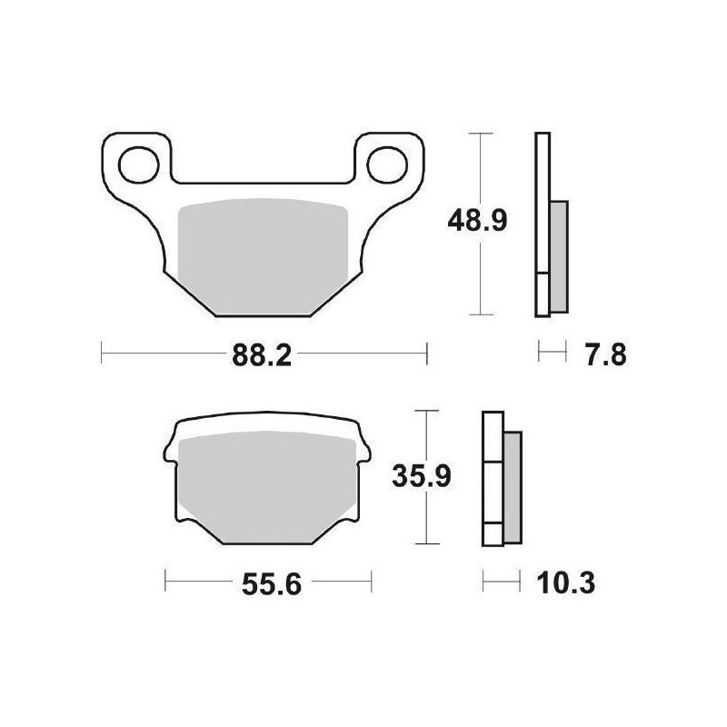 HINTERER BREMSBELAGSATZ AUS KERAMIK SBS 585 HF APRILIA RS4 125 2011-2016