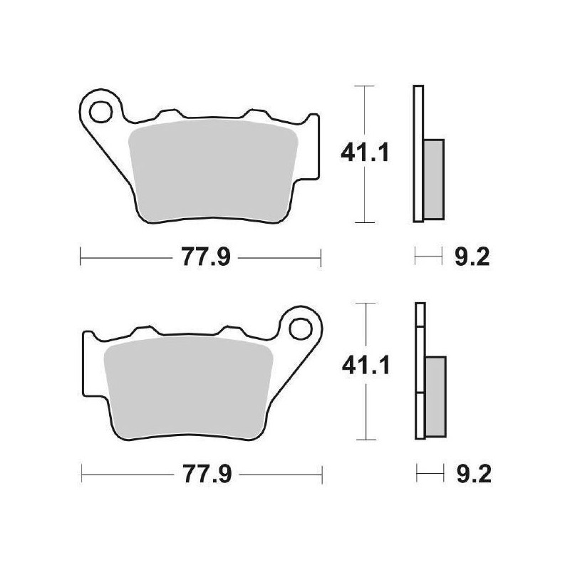 PASTILLAS DE FRENO TRASERAS SINTERIZADAS SBS 675 RSI HUSQVARNA CR 125 (2T) 2000-2010