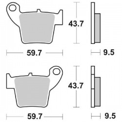 SINTERED REAR BRAKE PADS SET SBS 777 RSI HONDA CRF 450 R 2017-2018