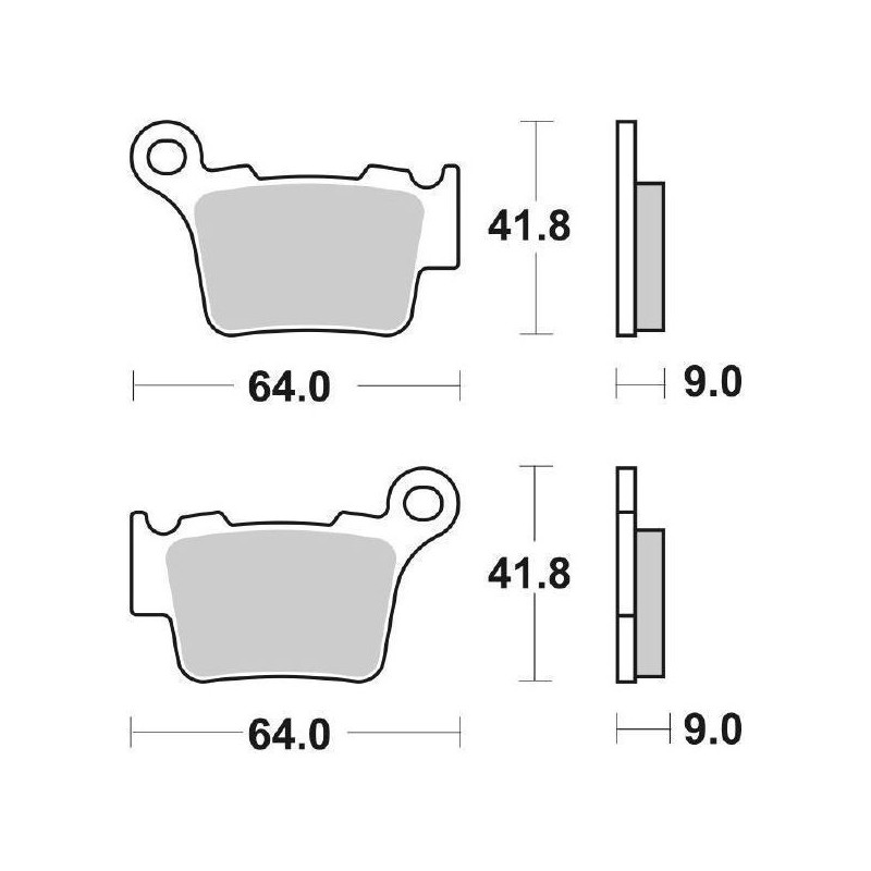 PASTILLAS DE FRENO TRASERAS SINTERIZADAS SBS 791 RSI KTM SX 250 (2T) 2003-2004