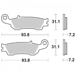 GESINTERTE BREMSBELÄGE VORNE SBS 840 RSI YAMAHA YZ 125 2006-2010