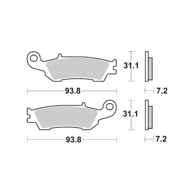 SET PASTIGLIE FRENO ANTERIORI SINTERIZZATE SBS 840 RSI YAMAHA YZ 125 2006-2010