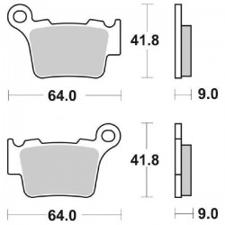 SET PASTIGLIE FRENO POSTERIORI SINTERIZZATE SBS 791 SI KTM SX-F 250 2016-2018