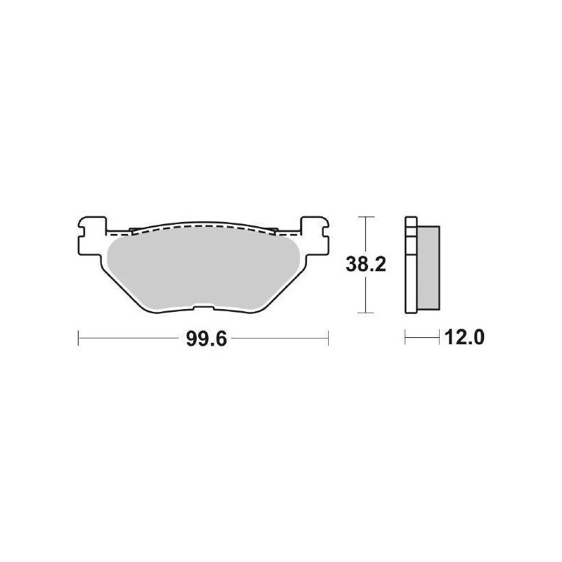 SBS 169 MS SINTERED REAR BRAKE PADS SET YAMAHA T-MAX 500 2000-2003