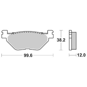 SINTER BREMSBELÄGE HINTEN SBS 169 MS YAMAHA T-MAX 530 2017-2019