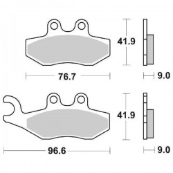 PASTILLAS DE FRENO TRASERAS SINTERIZADAS SBS 177 MS GILERA GP 800 2007-2013