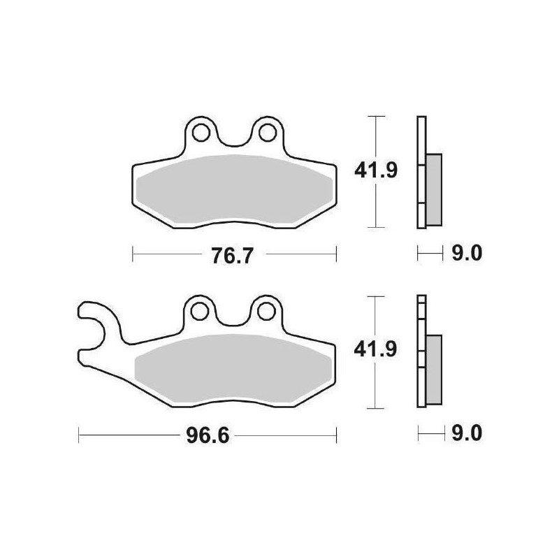 PASTILLAS DE FRENO TRASERAS SINTERIZADAS SBS 177 MS GILERA GP 800 2007-2013