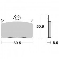 SET PASTIGLIE FRENO ANTERIORI SINTERIZZATE SBS 566 HS DUCATI 748 1994-1997