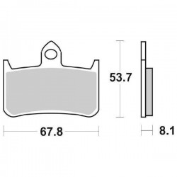 SET PASTIGLIE FRENO ANTERIORI SINTERIZZATE SBS 622 HS HONDA CBR 900 RR 1996-1997