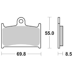 PASTILLAS DE FRENO DELANTERAS SINTERIZADAS SBS 624 HS TRIUMPH SPEED TRIPLE 955 1999-2001