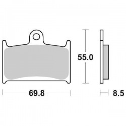 SET PASTIGLIE FRENO ANTERIORI SINTERIZZATE SBS 624 HS TRIUMPH SPEED TRIPLE 955 2002-2004