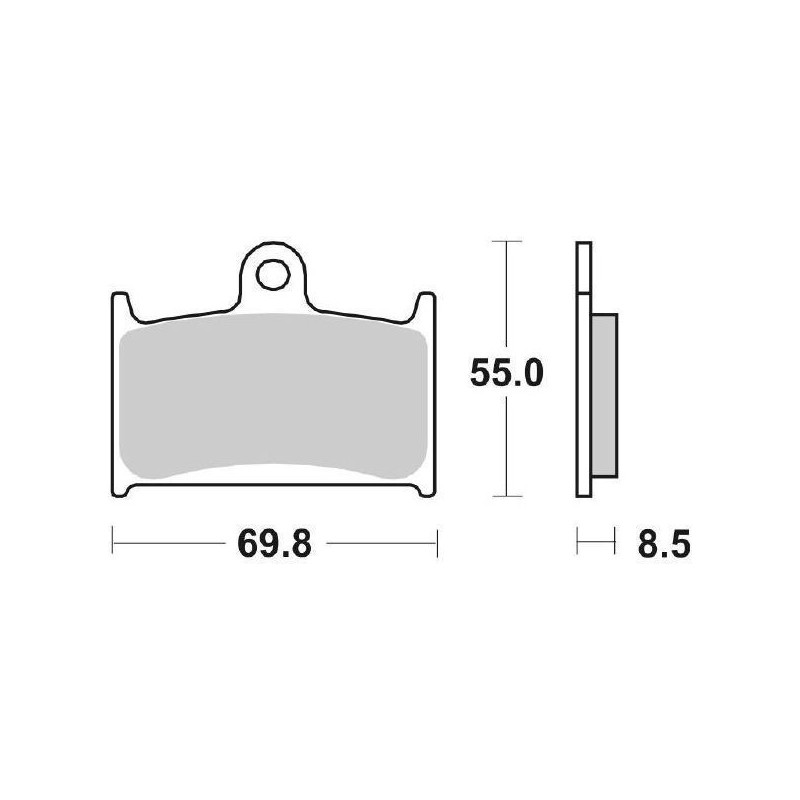 GESINTERTE BREMSBELÄGE VORNE SBS 624 HS TRIUMPH SPEED TRIPLE 955 2002-2004