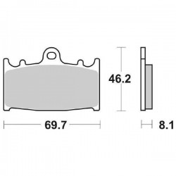 PASTILLAS DE FRENO DELANTERAS SINTERIZADAS SBS 631 HS KAWASAKI VERSYS 1000 2012-2014