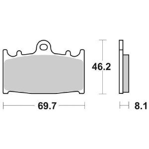 SINTERED FRONT BRAKE PADS SET SBS 631 HS SUZUKI GSR 600 2006-2010
