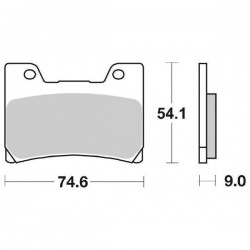 GESINTERTE BREMSBELÄGE VORNE SBS 645 HS YAMAHA TDM 850 1999-2001