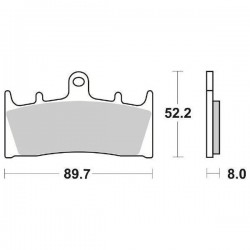 PASTILLAS DE FRENO DELANTERAS SINTERIZADAS SBS 686 HS SUZUKI BANDIT 1200 2001-2005