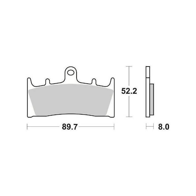 PASTILLAS DE FRENO DELANTERAS SINTERIZADAS SBS 686 HS KAWASAKI ZX-6R 2000-2001