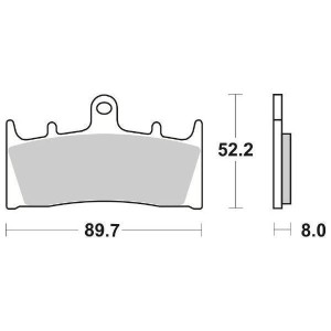 SINTERED FRONT BRAKE PADS SET SBS 686 HS KAWASAKI ZX-6R 636 2002