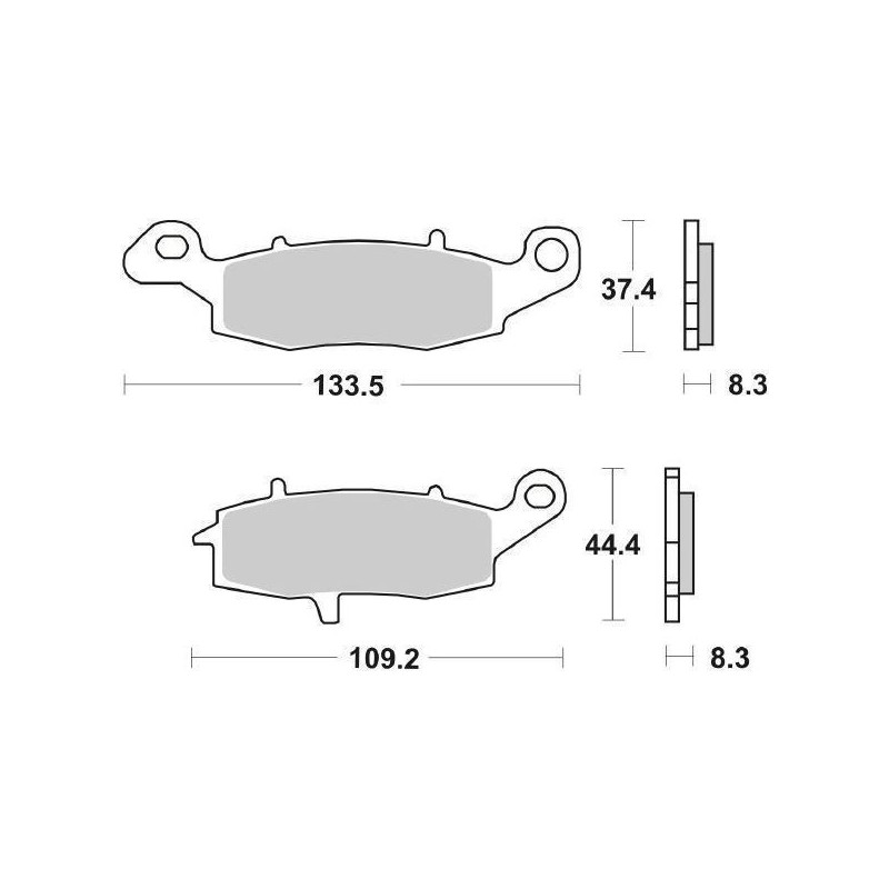 SET PASTIGLIE FRENO ANTERIORI SINTERIZZATE SBS 704-705 HS KAWASAKI ER-6N 2012-2016