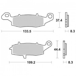 GESINTERTE BREMSBELÄGE VORNE SBS 704-705 HS SUZUKI BANDIT 650 2005-2006