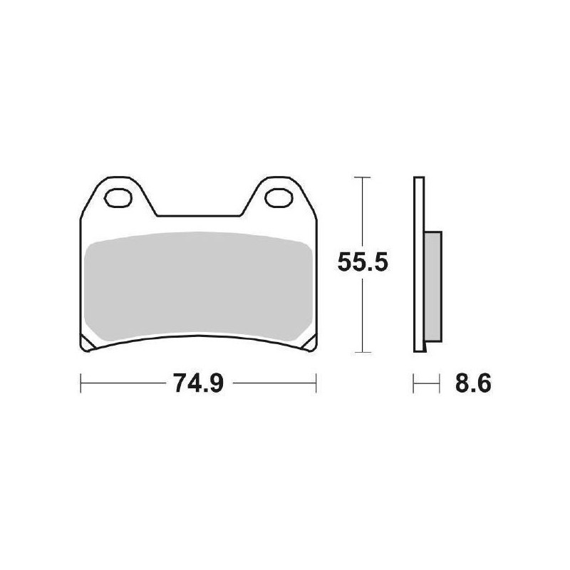 GESINTERTE BREMSBELÄGE VORNE SBS 706 HS DUCATI MONSTER 620 I.E. (6 MARCE) 2004-2006