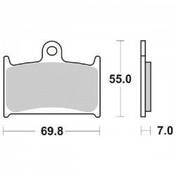 PASTILLAS DE FRENO DELANTERAS SINTERIZADAS SBS 714 HS SUZUKI BANDIT 1200 S 1996-2000