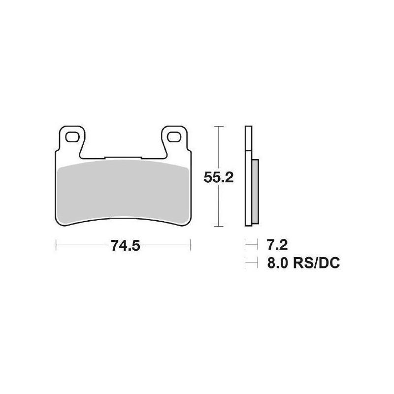 PASTILLAS DE FRENO DELANTERAS SINTERIZADAS SBS 734 HS HONDA CBR 954 RR 2002-2003