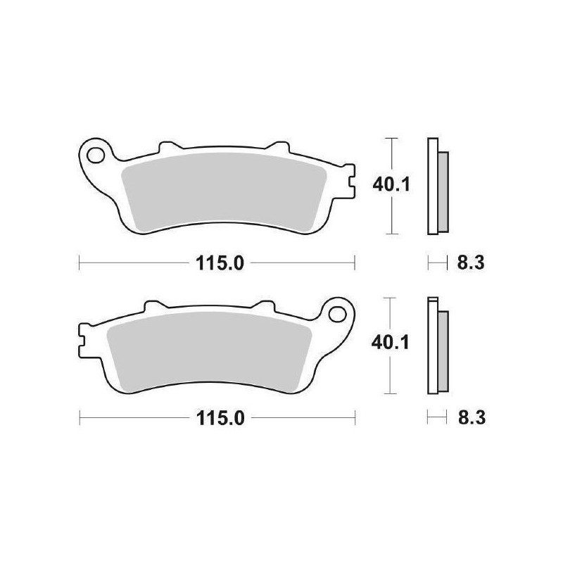 GESINTERTE BREMSBELÄGE VORNE SBS 735 HS HONDA VFR 800 2002-2005