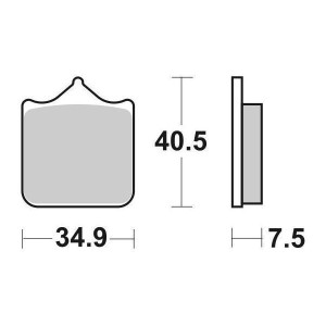 SET PASTIGLIE FRENO ANTERIORI SINTERIZZATE SBS 762 HS DUCATI 749