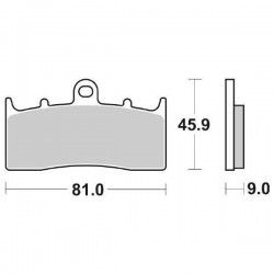 SINTERED FRONT BRAKE PADS SET SBS 778 HS BMW R 1200 R 2011-2014