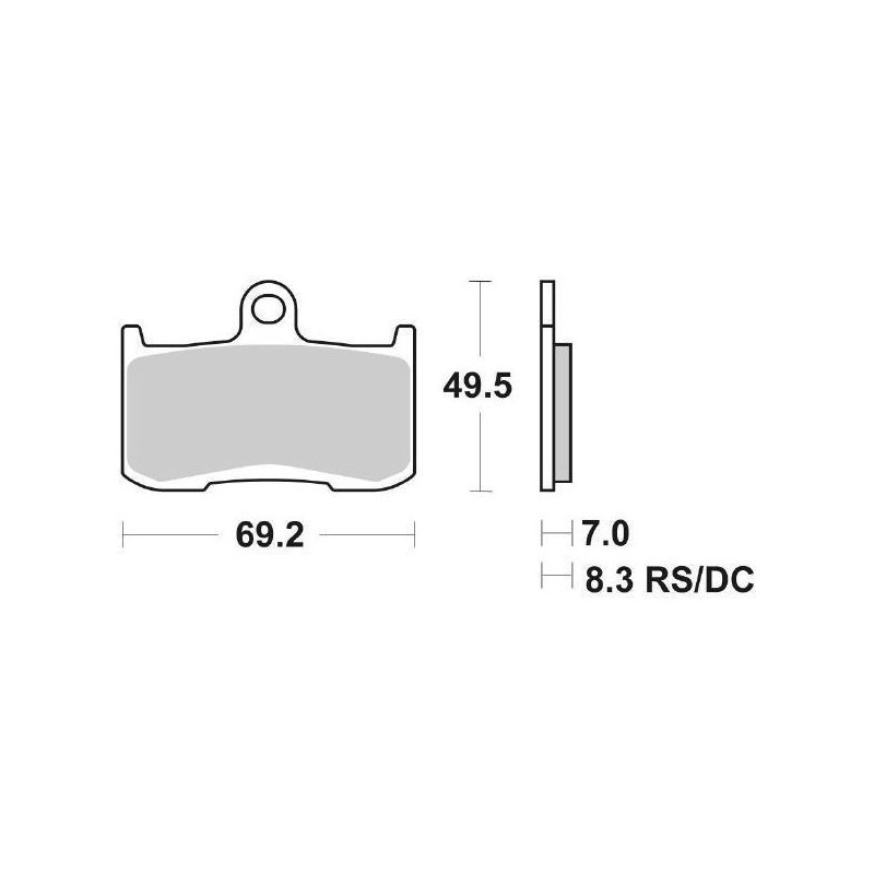 SINTERED FRONT BRAKE PADS SET SBS 782 HS KAWASAKI ZX-9R 2002-2003