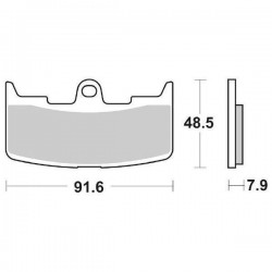 SET PASTIGLIE FRENO ANTERIORI SINTERIZZATE SBS 795 HS BUELL XB9S LIGHTNING