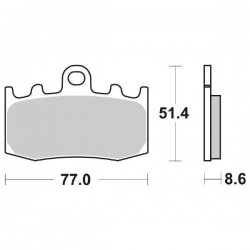 PASTILLAS DE FRENO DELANTERAS SINTERIZADAS SBS 796 HS BMW R 1200 GS 2004-2006