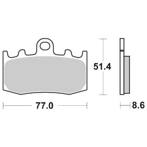 GESINTERTE BREMSBELÄGE VORNE SBS 796 HS BMW R 1200 GS ADVENTURE 2010-2013