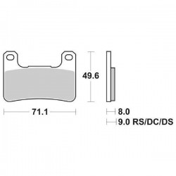 GESINTERTE BREMSBELÄGE VORNE SBS 806 HS SUZUKI GSX-R 1000 2004