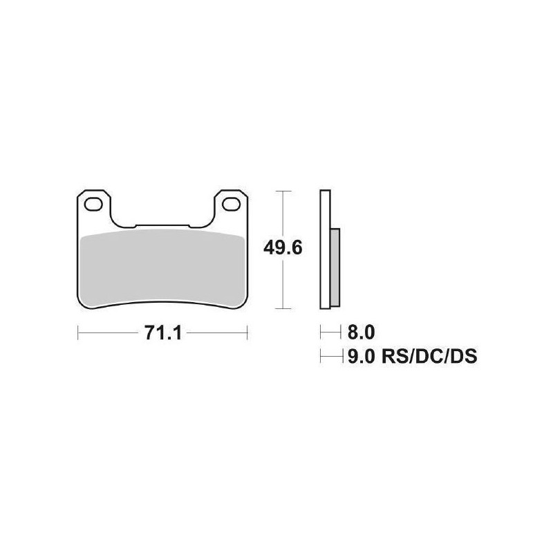 GESINTERTE BREMSBELÄGE VORNE SBS 806 HS SUZUKI GSX-R 1000 2004