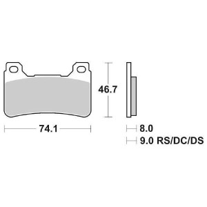 SET PASTIGLIE FRENO ANTERIORI SINTERIZZATE SBS 809 HS HONDA CBR 1000 RR 2004-2005