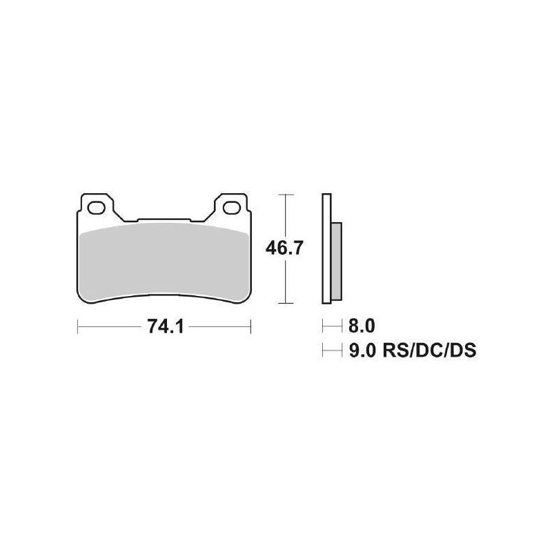 GESINTERTE BREMSBELÄGE VORNE SBS 809 HS HONDA CBR 600 RR 2013-2017