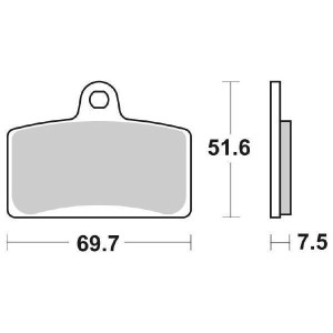 SINTERED FRONT BRAKE PADS SET SBS 821 HS APRILIA RS 125 2017-2020