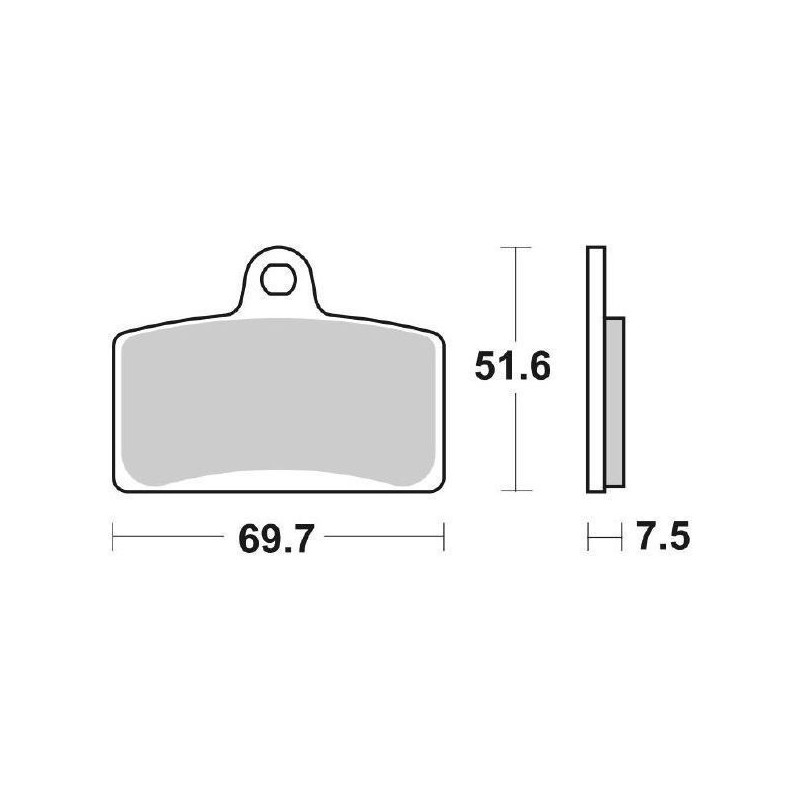 SINTERED FRONT BRAKE PADS SET SBS 821 HS APRILIA RS 125 2017-2020