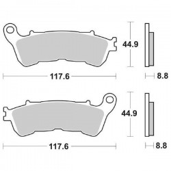 PASTILLAS DE FRENO DELANTERAS SINTERIZADAS SBS 828 HS HONDA CROSSTOURER 1200 2012-2020