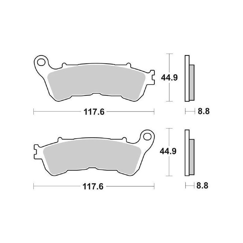 SINTERED FRONT BRAKE PADS SET SBS 828 HS HONDA INTEGRA 700 2012-2013