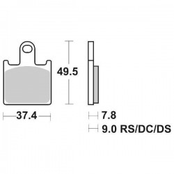 PASTILLAS DE FRENO DELANTERAS SINTERIZADAS SBS 838 HS KAWASAKI Z 1000 2007-2009