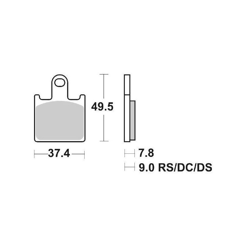 SINTERED FRONT BRAKE PADS SET SBS 838 HS KAWASAKI ZX-6R 2007-2008