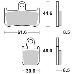 PASTILLAS DE FRENO DELANTERAS SINTERIZADAS SBS 839 HS YAMAHA R1 2009-2014