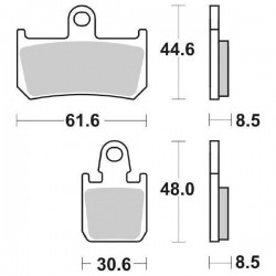 SET PASTIGLIE FRENO ANTERIORI SINTERIZZATE SBS 839 HS YAMAHA MT-01 2007-2013