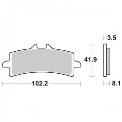 SET PASTIGLIE FRENO ANTERIORI SINTERIZZATE SBS 841 HS DUCATI HYPERMOTARD 1100 2007-2009