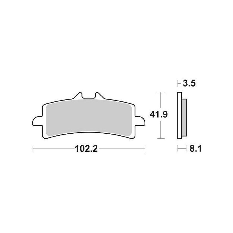 SET PASTIGLIE FRENO ANTERIORI SINTERIZZATE SBS 841 HS DUCATI MONSTER 1200 R 2016-2019